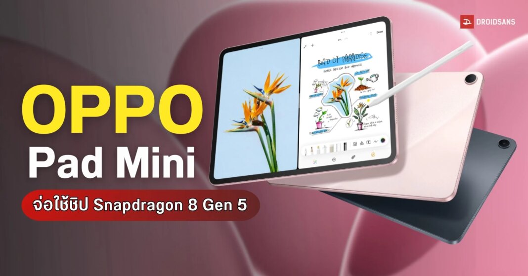 OPPO Pad Mini With Snapdragon 8 Gen 5 WEB