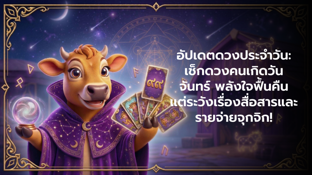 คอกสายมู อัปเดตดวงประจำวัน เช็กดวงคนเกิดวันจันทร์ พลังใจฟื