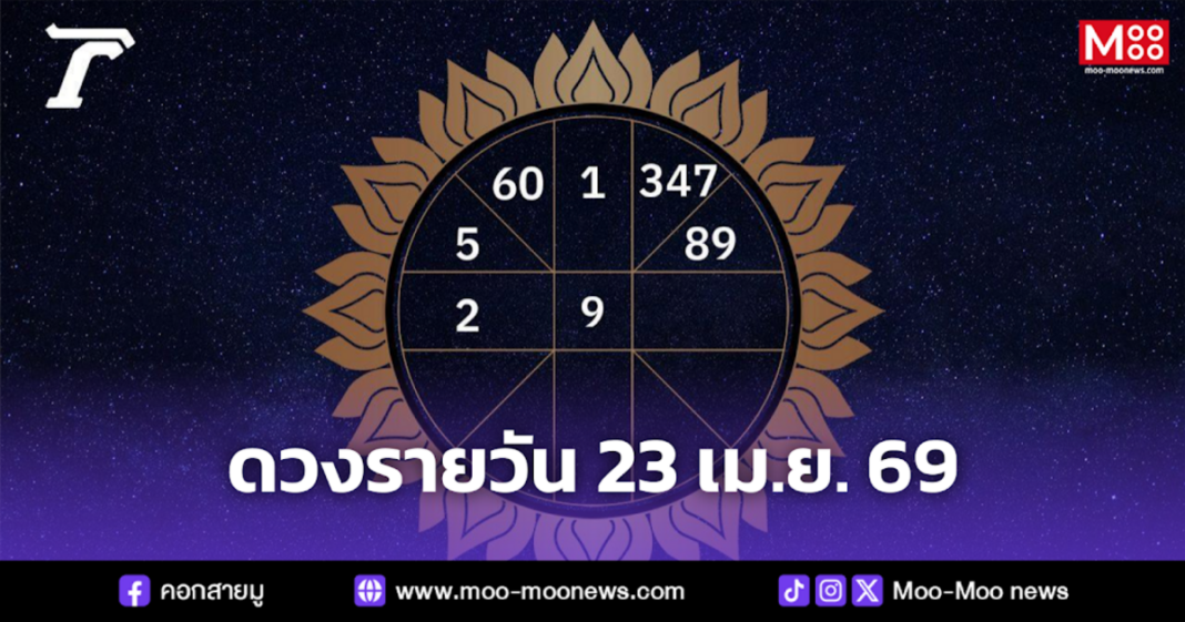 ดวงรายวัน 23 เม.ย. 69