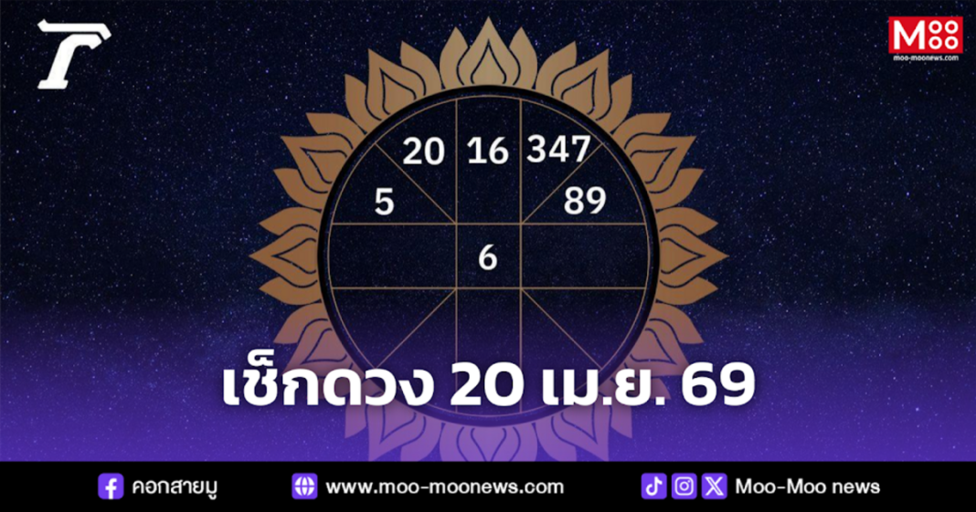 เช็กดวง 20 เม.ย. 69